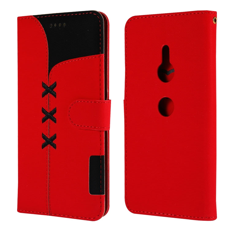 Fabric Stitching Embroidery Horizontal Flip Leather Case With Holder & Card Slots & Wallet for Sony Xperia Z3