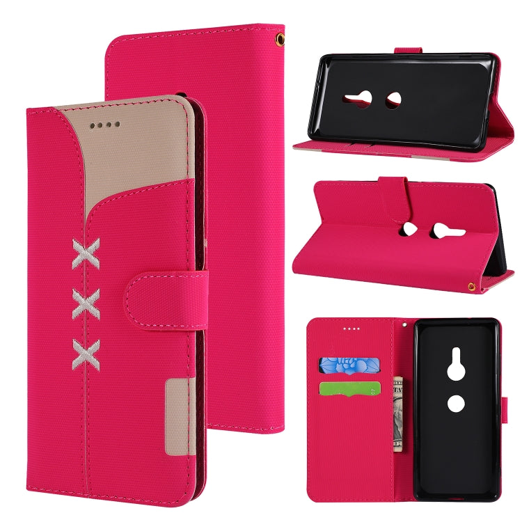Fabric Stitching Embroidery Horizontal Flip Leather Case With Holder & Card Slots & Wallet for Sony Xperia Z3