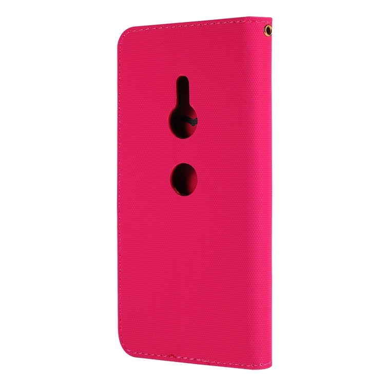 Fabric Stitching Embroidery Horizontal Flip Leather Case With Holder & Card Slots & Wallet for Sony Xperia Z3
