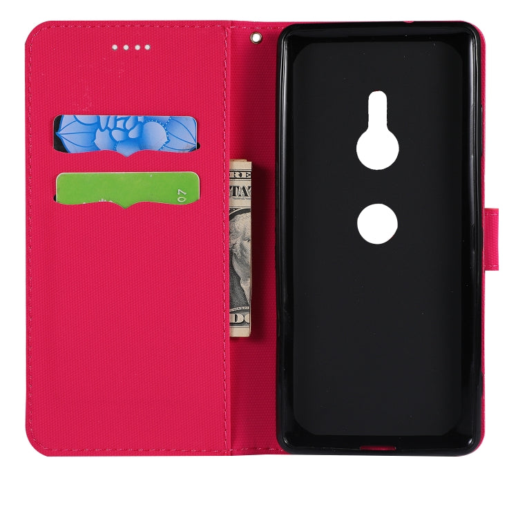 Fabric Stitching Embroidery Horizontal Flip Leather Case With Holder & Card Slots & Wallet for Sony Xperia Z3