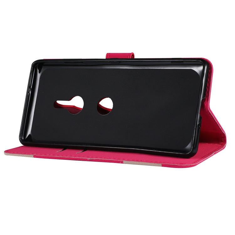 Fabric Stitching Embroidery Horizontal Flip Leather Case With Holder & Card Slots & Wallet for Sony Xperia Z3