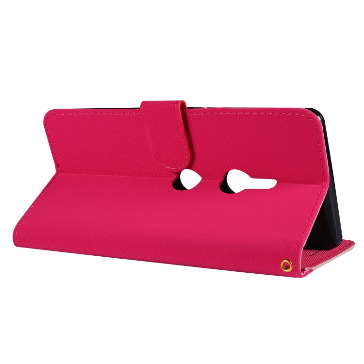 Fabric Stitching Embroidery Horizontal Flip Leather Case With Holder & Card Slots & Wallet for Sony Xperia Z3