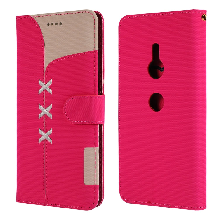 Fabric Stitching Embroidery Horizontal Flip Leather Case With Holder & Card Slots & Wallet for Sony Xperia Z3