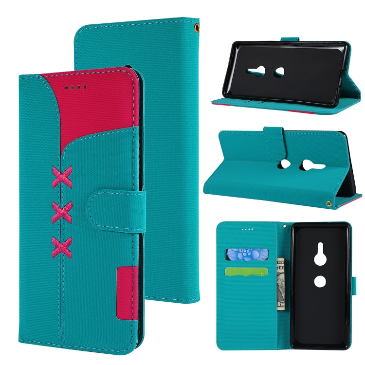 Fabric Stitching Embroidery Horizontal Flip Leather Case With Holder & Card Slots & Wallet for Sony Xperia Z3