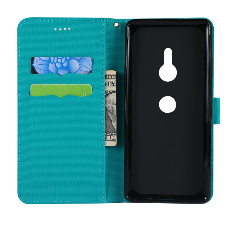 Fabric Stitching Embroidery Horizontal Flip Leather Case With Holder & Card Slots & Wallet for Sony Xperia Z3