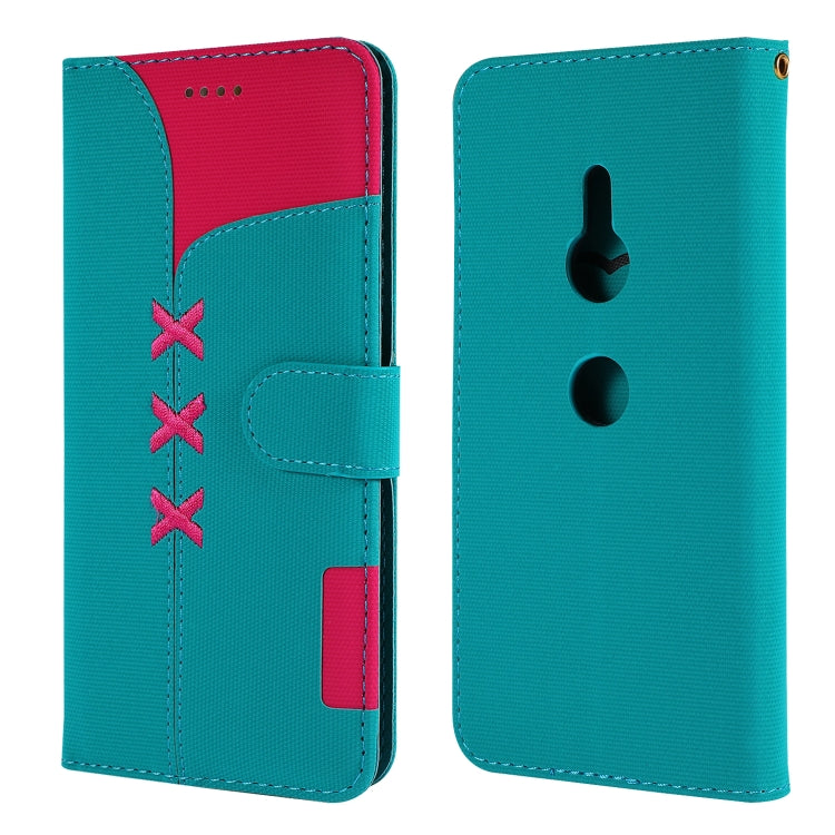 Fabric Stitching Embroidery Horizontal Flip Leather Case With Holder & Card Slots & Wallet for Sony Xperia Z3