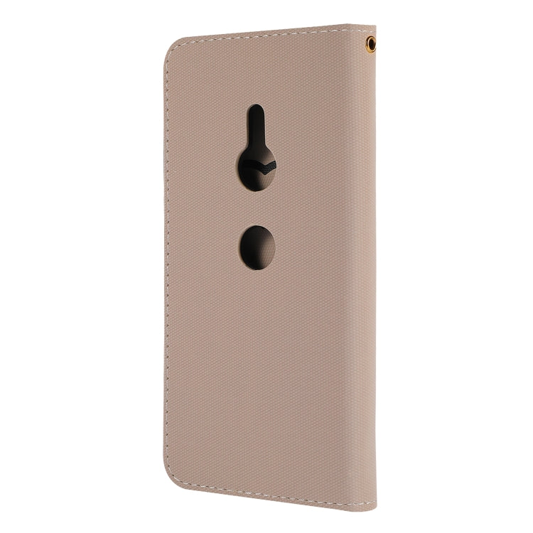 Fabric Stitching Embroidery Horizontal Flip Leather Case With Holder & Card Slots & Wallet for Sony Xperia Z3