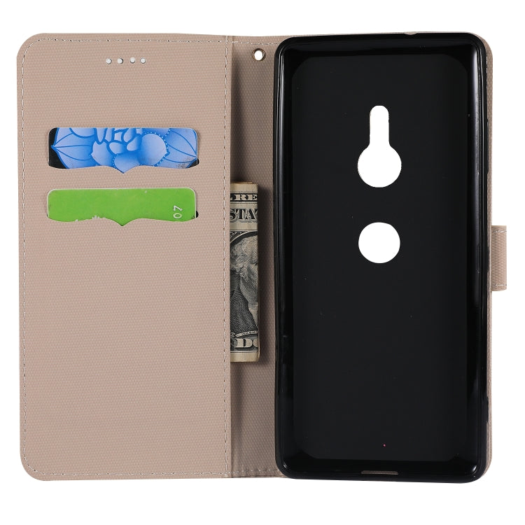 Fabric Stitching Embroidery Horizontal Flip Leather Case With Holder & Card Slots & Wallet for Sony Xperia Z3