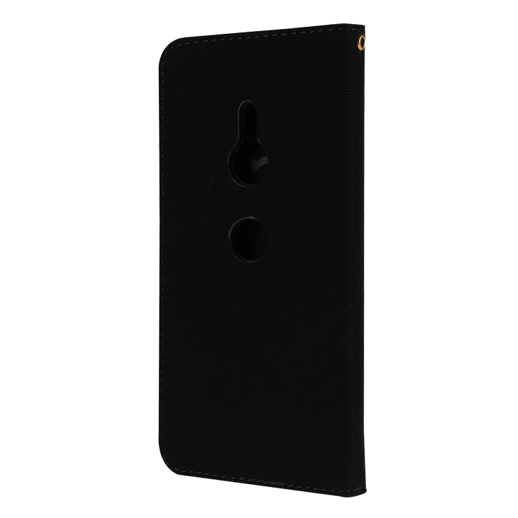Fabric Stitching Embroidery Horizontal Flip Leather Case With Holder & Card Slots & Wallet for Sony Xperia Z3