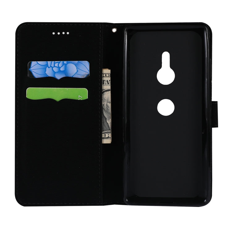 Fabric Stitching Embroidery Horizontal Flip Leather Case With Holder & Card Slots & Wallet for Sony Xperia Z3