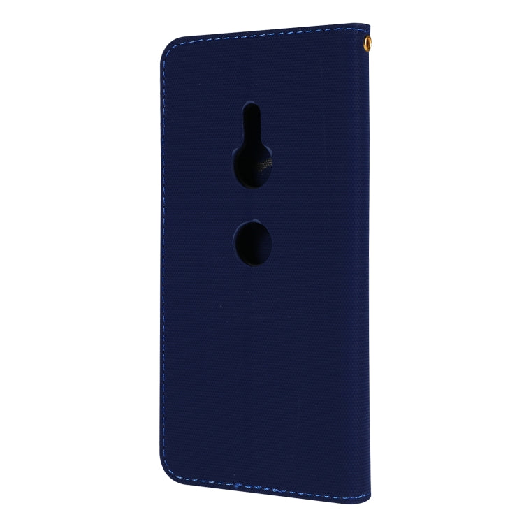 Fabric Stitching Embroidery Horizontal Flip Leather Case With Holder & Card Slots & Wallet for Sony Xperia Z3