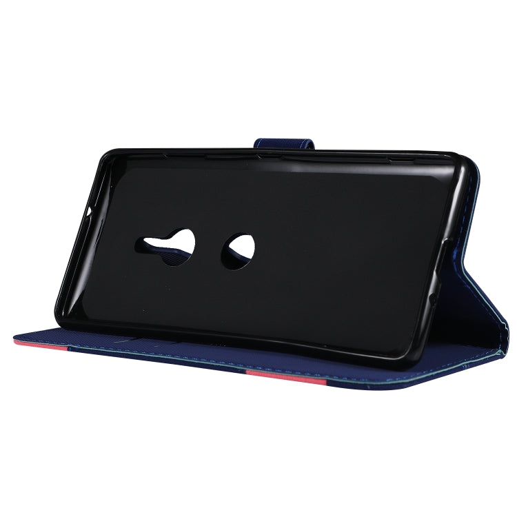 Fabric Stitching Embroidery Horizontal Flip Leather Case With Holder & Card Slots & Wallet for Sony Xperia Z3