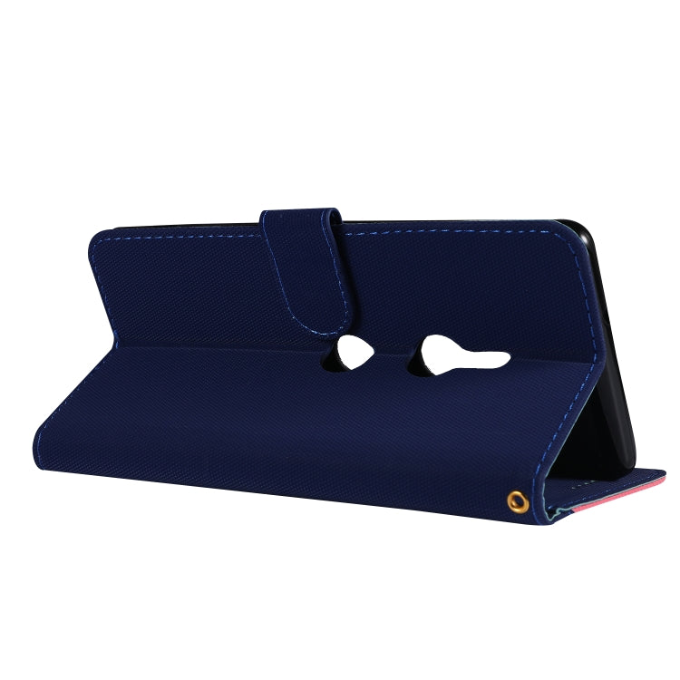 Fabric Stitching Embroidery Horizontal Flip Leather Case With Holder & Card Slots & Wallet for Sony Xperia Z3