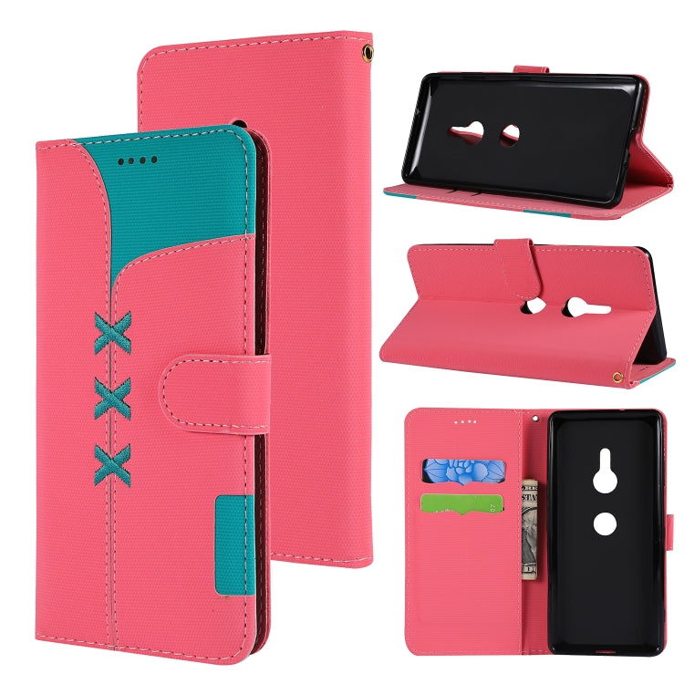 Fabric Stitching Embroidery Horizontal Flip Leather Case With Holder & Card Slots & Wallet for Sony Xperia Z3
