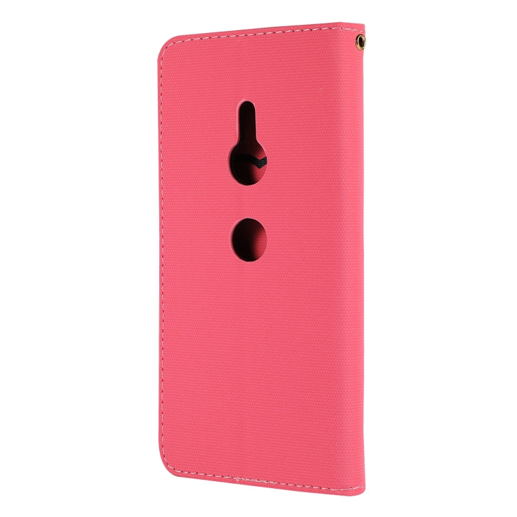 Fabric Stitching Embroidery Horizontal Flip Leather Case With Holder & Card Slots & Wallet for Sony Xperia Z3