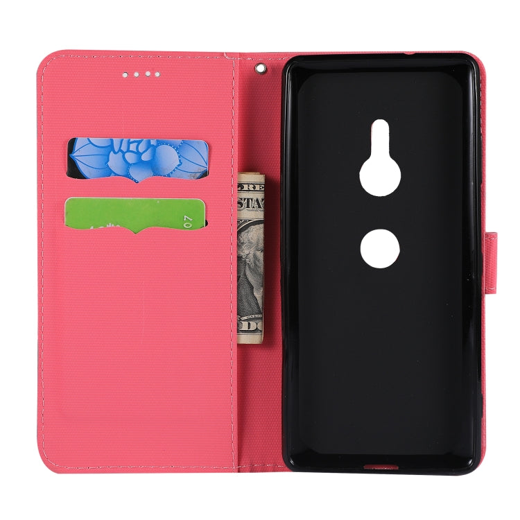 Fabric Stitching Embroidery Horizontal Flip Leather Case With Holder & Card Slots & Wallet for Sony Xperia Z3