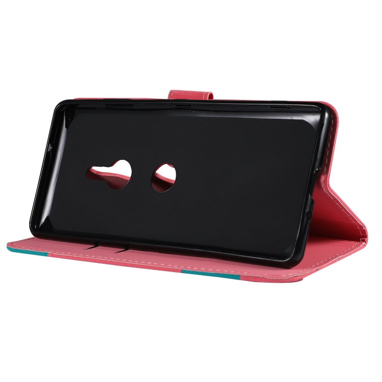 Fabric Stitching Embroidery Horizontal Flip Leather Case With Holder & Card Slots & Wallet for Sony Xperia Z3