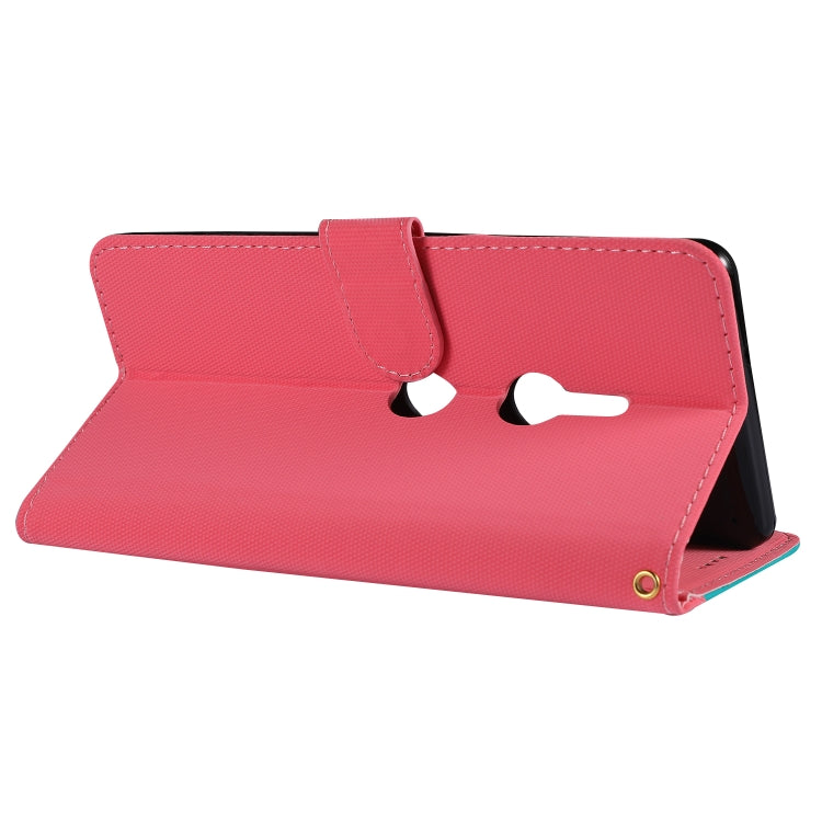 Fabric Stitching Embroidery Horizontal Flip Leather Case With Holder & Card Slots & Wallet for Sony Xperia Z3