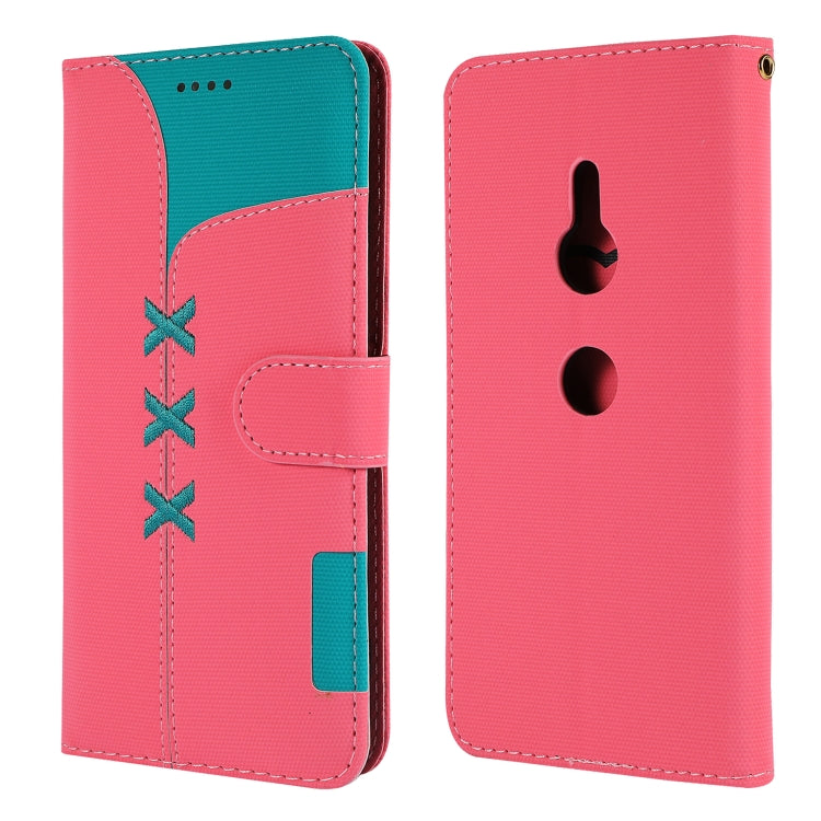 Fabric Stitching Embroidery Horizontal Flip Leather Case With Holder & Card Slots & Wallet for Sony Xperia Z3