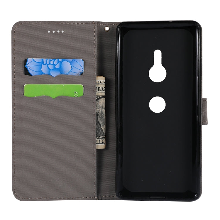 Fabric Stitching Embroidery Horizontal Flip Leather Case With Holder & Card Slots & Wallet for Sony Xperia Z3