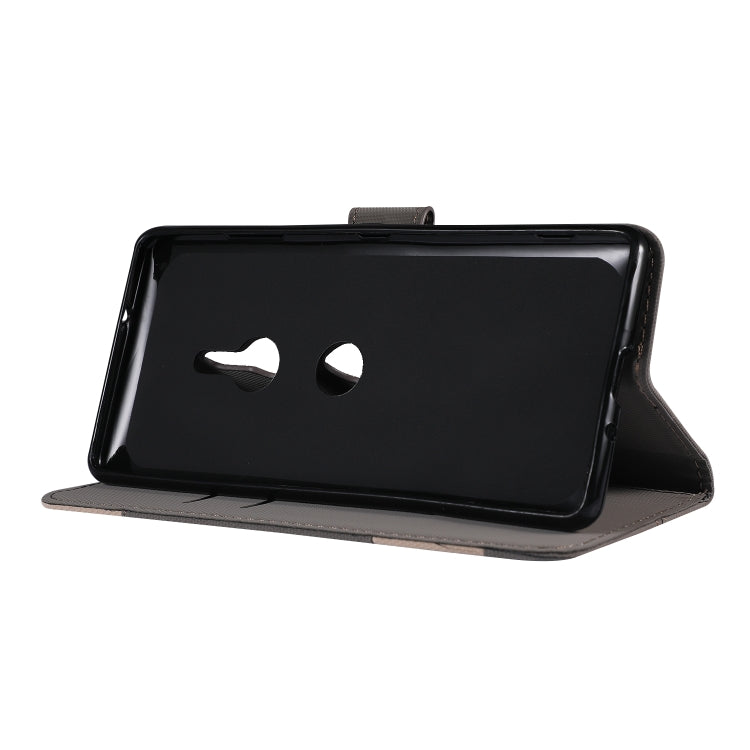 Fabric Stitching Embroidery Horizontal Flip Leather Case With Holder & Card Slots & Wallet for Sony Xperia Z3