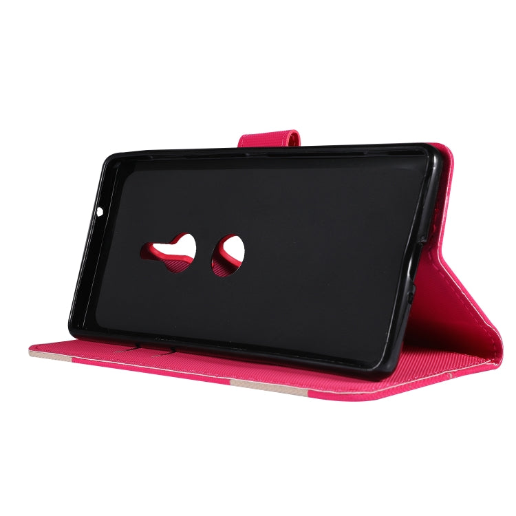 Fabric Stitching Embroidery Horizontal Flip Leather Case With Holder & Card Slots & Wallet for Sony Xperia Z2