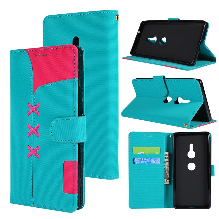 Fabric Stitching Embroidery Horizontal Flip Leather Case With Holder & Card Slots & Wallet for Sony Xperia Z2