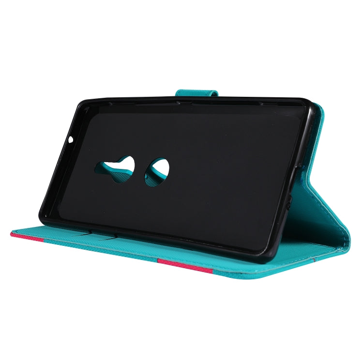 Fabric Stitching Embroidery Horizontal Flip Leather Case With Holder & Card Slots & Wallet for Sony Xperia Z2