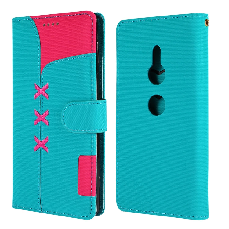 Fabric Stitching Embroidery Horizontal Flip Leather Case With Holder & Card Slots & Wallet for Sony Xperia Z2