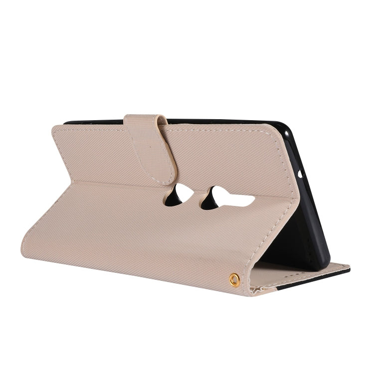 Fabric Stitching Embroidery Horizontal Flip Leather Case With Holder & Card Slots & Wallet for Sony Xperia Z2