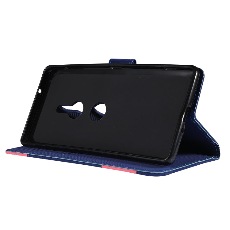 Fabric Stitching Embroidery Horizontal Flip Leather Case With Holder & Card Slots & Wallet for Sony Xperia Z2