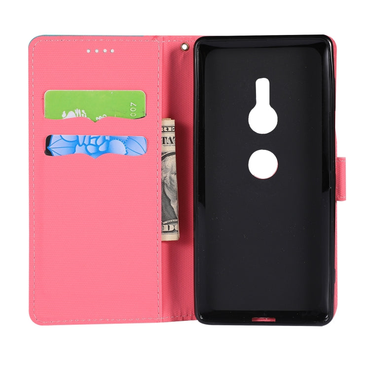 Fabric Stitching Embroidery Horizontal Flip Leather Case With Holder & Card Slots & Wallet for Sony Xperia Z2
