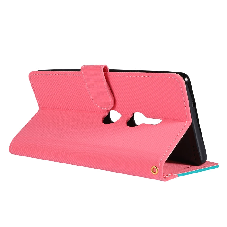 Fabric Stitching Embroidery Horizontal Flip Leather Case With Holder & Card Slots & Wallet for Sony Xperia Z2