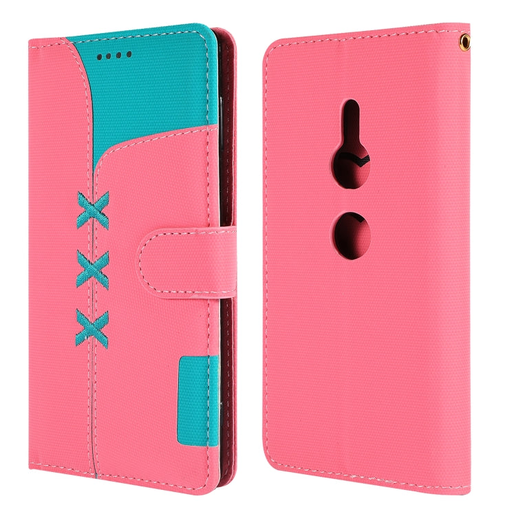 Fabric Stitching Embroidery Horizontal Flip Leather Case With Holder & Card Slots & Wallet for Sony Xperia Z2