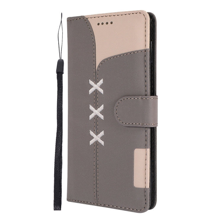 Fabric Stitching Embroidery Horizontal Flip Leather Case With Holder & Card Slots & Wallet for Sony Xperia Z2