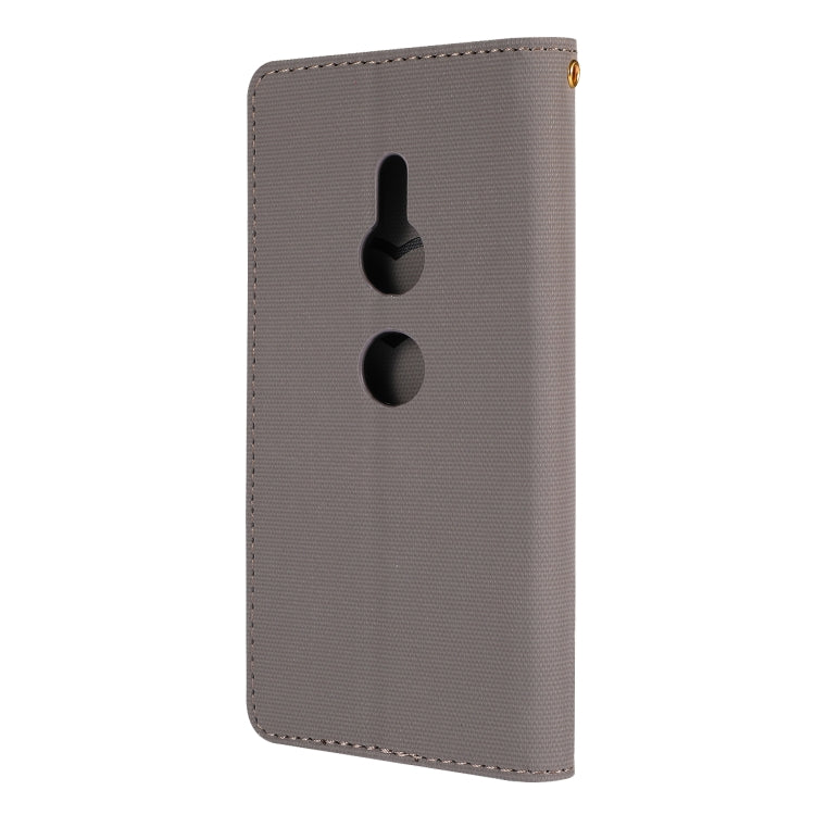 Fabric Stitching Embroidery Horizontal Flip Leather Case With Holder & Card Slots & Wallet for Sony Xperia Z2