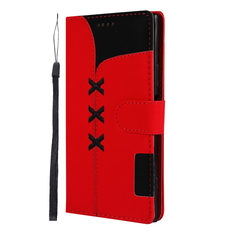 Fabric Stitching Embroidery Horizontal Flip Leather Case With Holder & Card Slots & Wallet for Sony Xperia Z1
