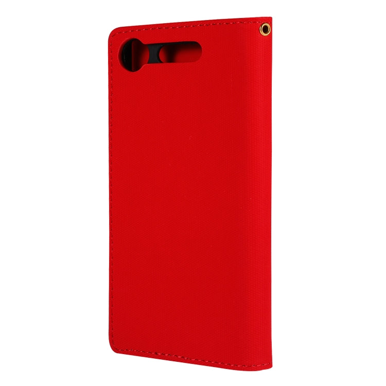Fabric Stitching Embroidery Horizontal Flip Leather Case With Holder & Card Slots & Wallet for Sony Xperia Z1