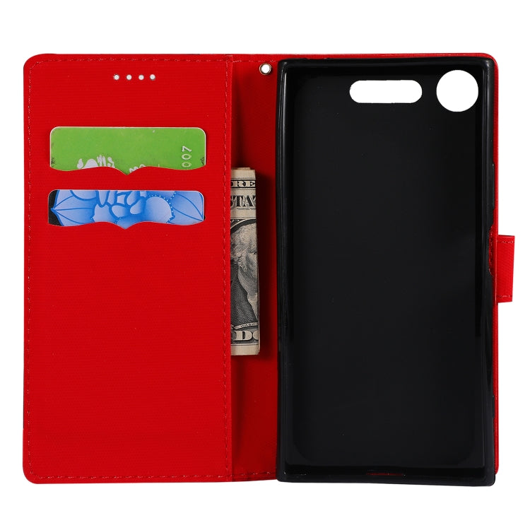 Fabric Stitching Embroidery Horizontal Flip Leather Case With Holder & Card Slots & Wallet for Sony Xperia Z1