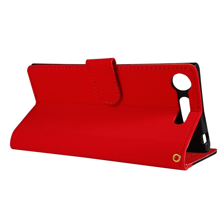 Fabric Stitching Embroidery Horizontal Flip Leather Case With Holder & Card Slots & Wallet for Sony Xperia Z1