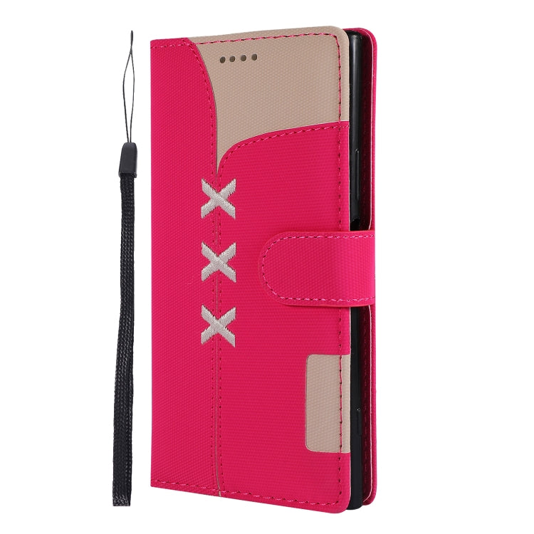 Fabric Stitching Embroidery Horizontal Flip Leather Case With Holder & Card Slots & Wallet for Sony Xperia Z1