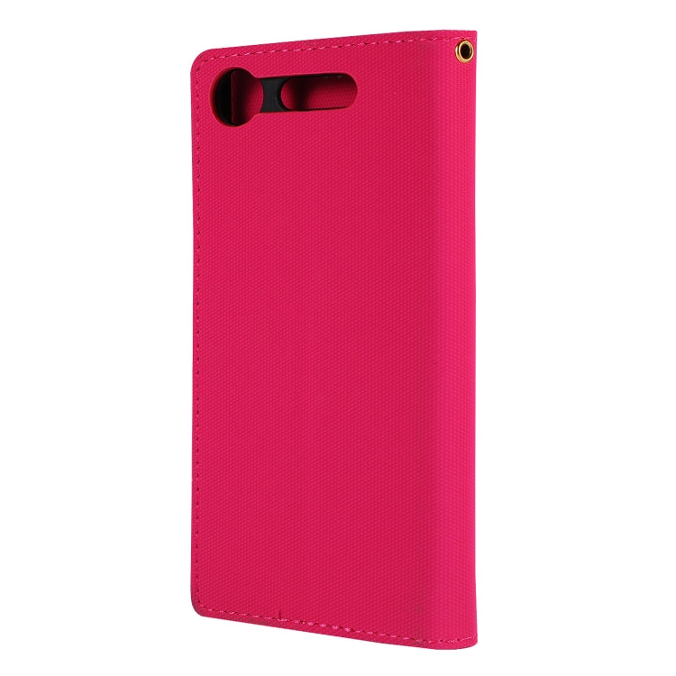Fabric Stitching Embroidery Horizontal Flip Leather Case With Holder & Card Slots & Wallet for Sony Xperia Z1