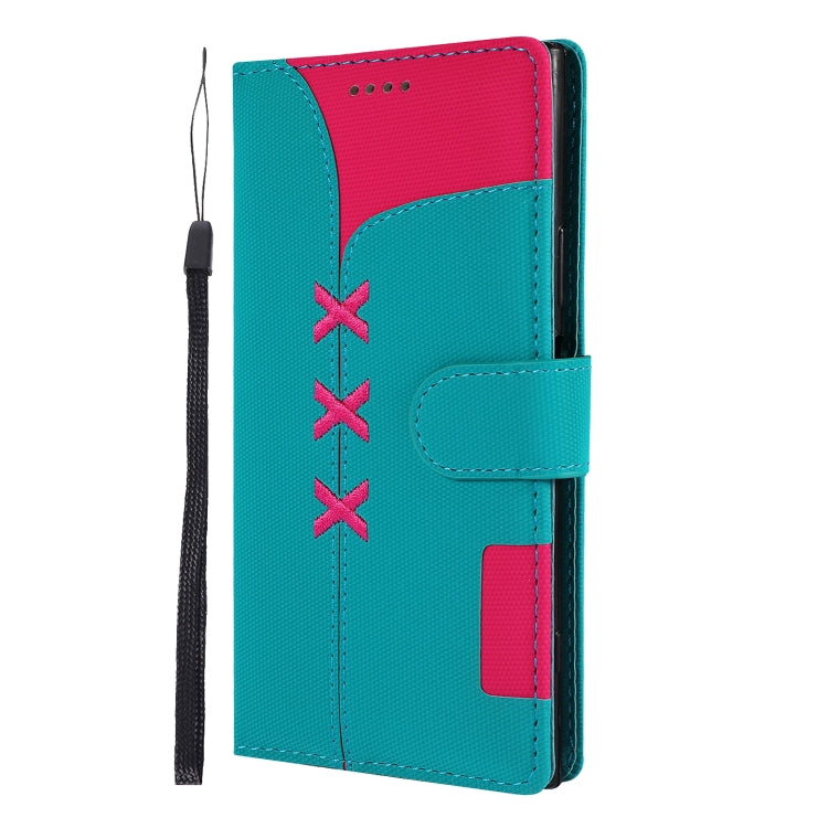 Fabric Stitching Embroidery Horizontal Flip Leather Case With Holder & Card Slots & Wallet for Sony Xperia Z1