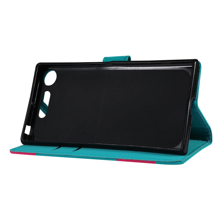 Fabric Stitching Embroidery Horizontal Flip Leather Case With Holder & Card Slots & Wallet for Sony Xperia Z1