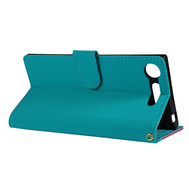 Fabric Stitching Embroidery Horizontal Flip Leather Case With Holder & Card Slots & Wallet for Sony Xperia Z1