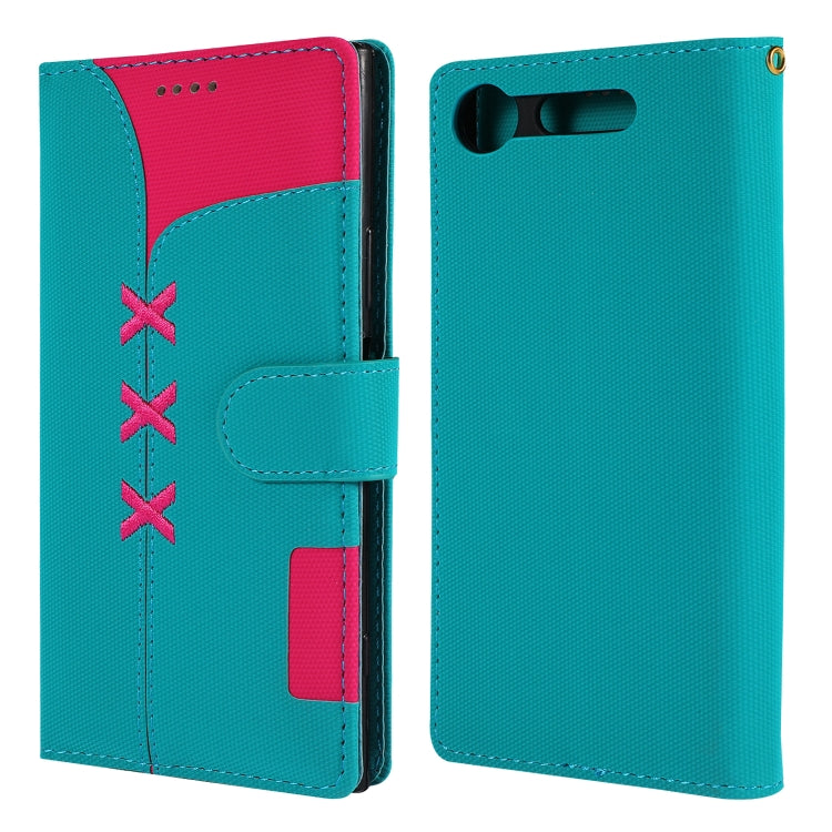 Fabric Stitching Embroidery Horizontal Flip Leather Case With Holder & Card Slots & Wallet for Sony Xperia Z1