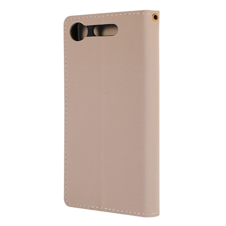 Fabric Stitching Embroidery Horizontal Flip Leather Case With Holder & Card Slots & Wallet for Sony Xperia Z1