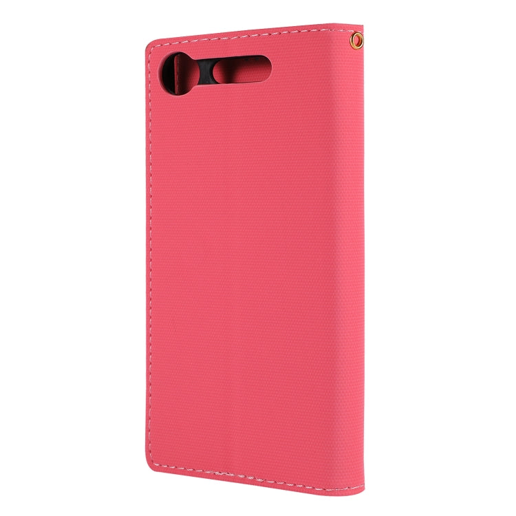 Fabric Stitching Embroidery Horizontal Flip Leather Case With Holder & Card Slots & Wallet for Sony Xperia Z1