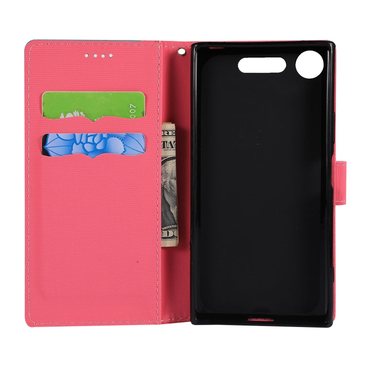 Fabric Stitching Embroidery Horizontal Flip Leather Case With Holder & Card Slots & Wallet for Sony Xperia Z1