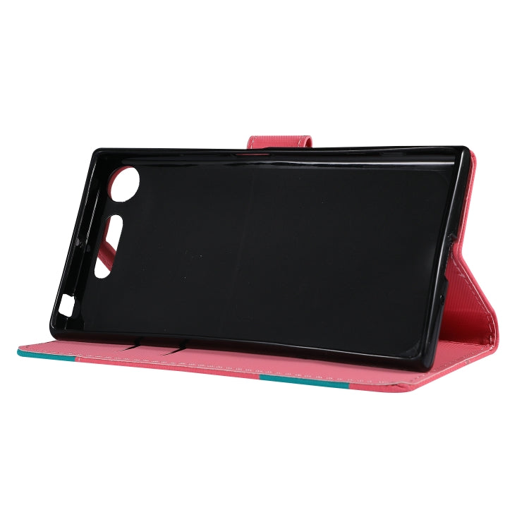 Fabric Stitching Embroidery Horizontal Flip Leather Case With Holder & Card Slots & Wallet for Sony Xperia Z1